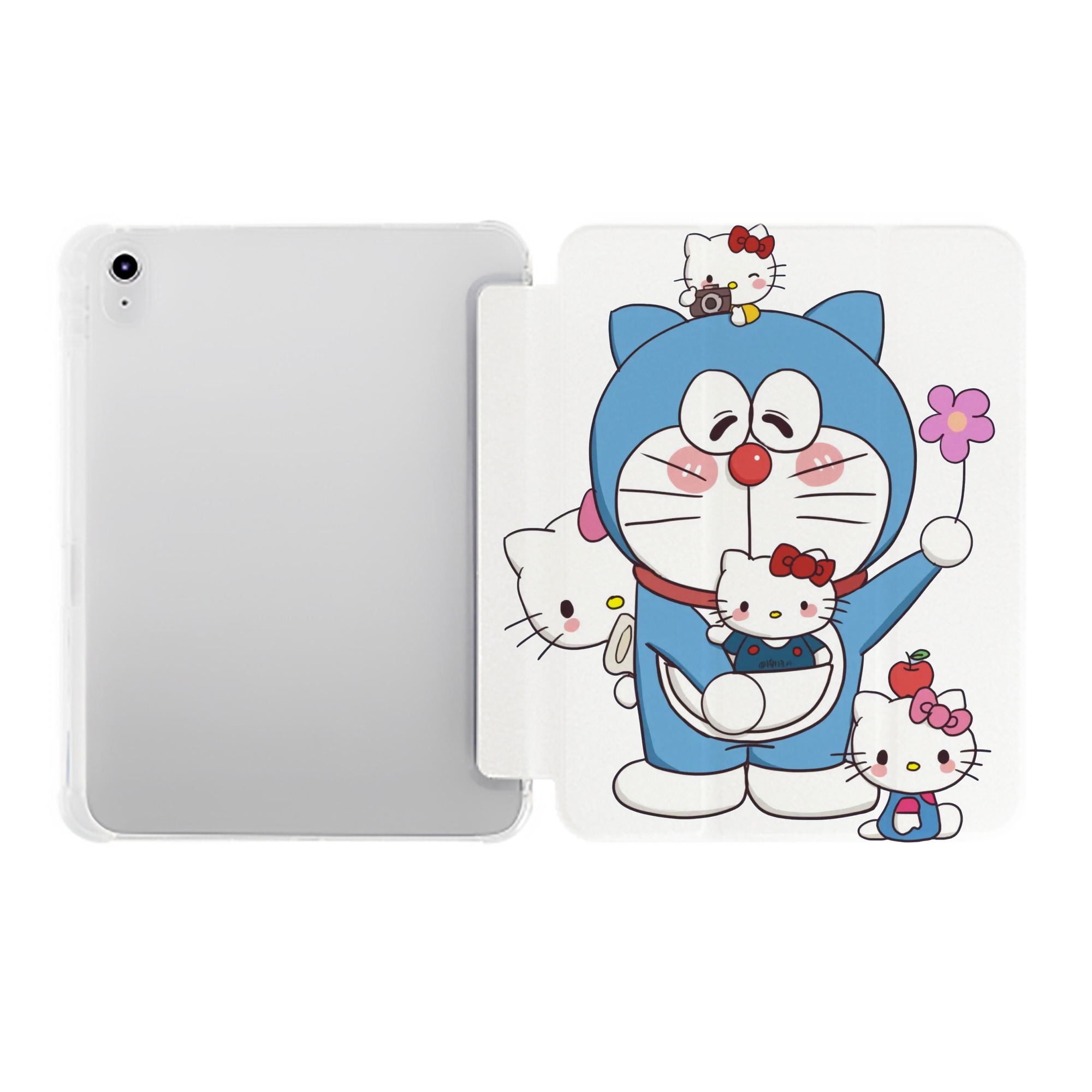 （画像用） ドラえもん Doraemon IPad ケース ペン収納付き 三つ折りスタンド PUレザー×シリコン 対応機種9.5/10.5/10.9インチ